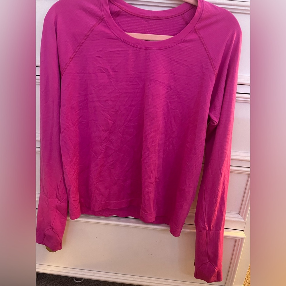 Pink lulu lemon long sleeve